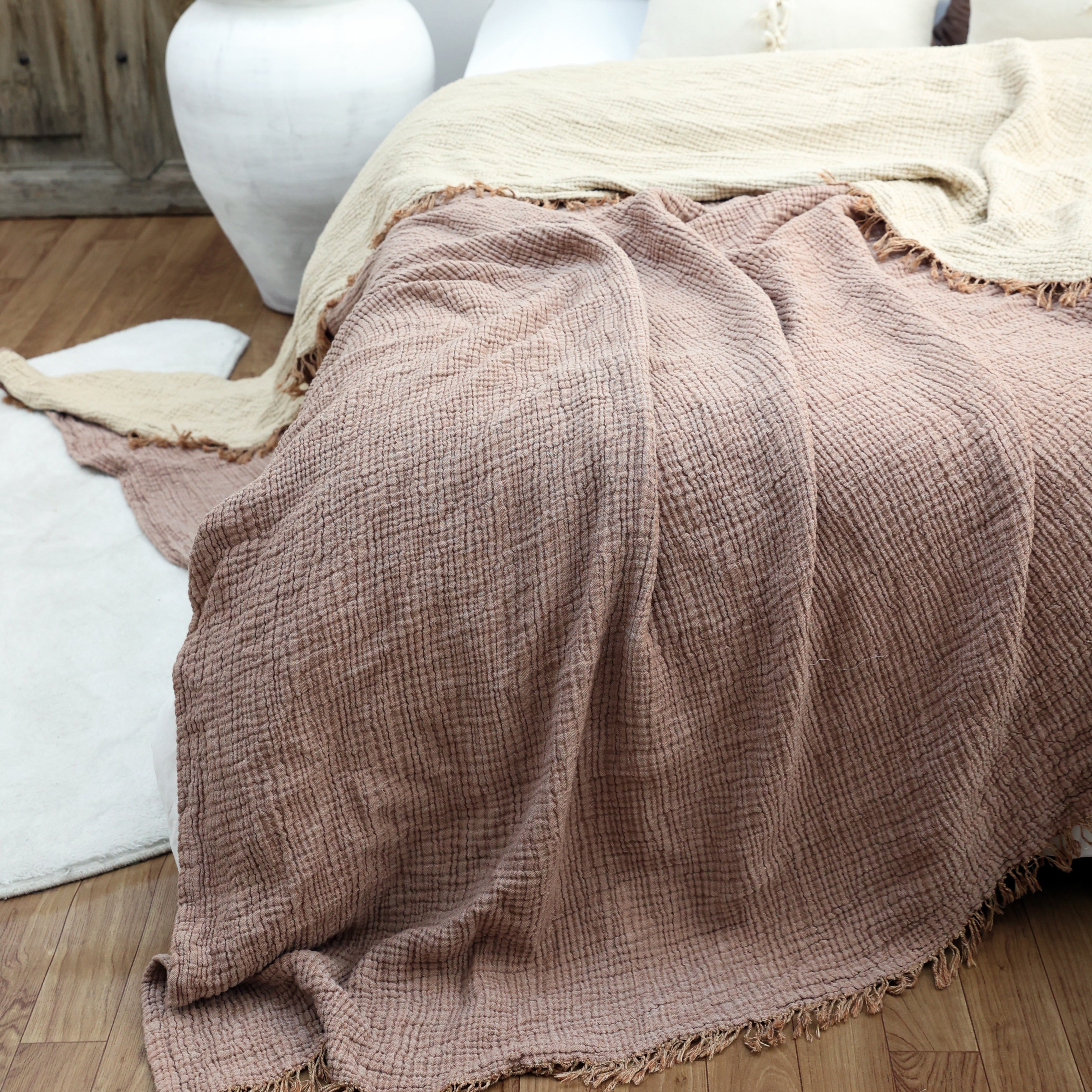Lidya Soft 4-Layer Muslin Bedspread