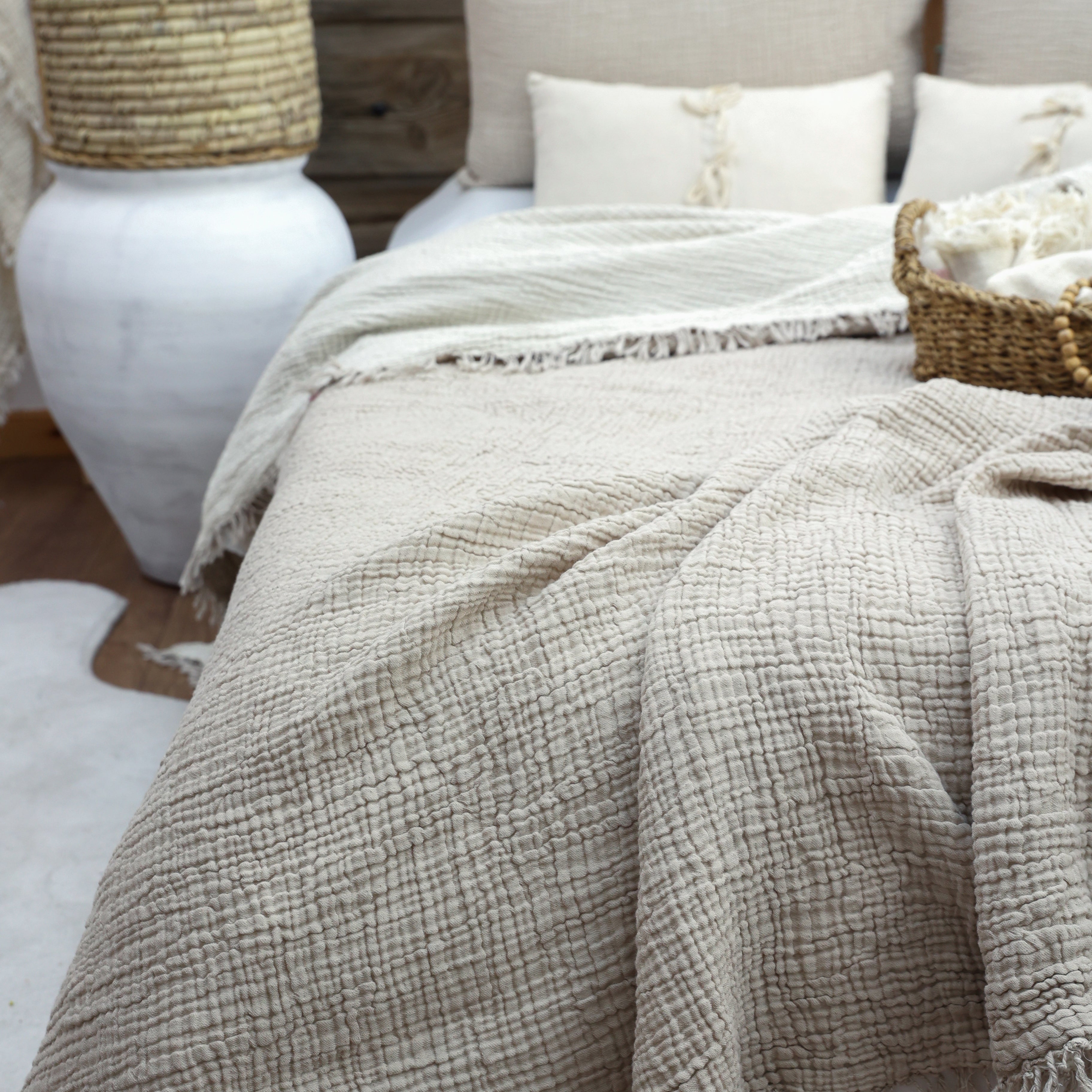 Lidya Soft 4-Layer Muslin Bedspread