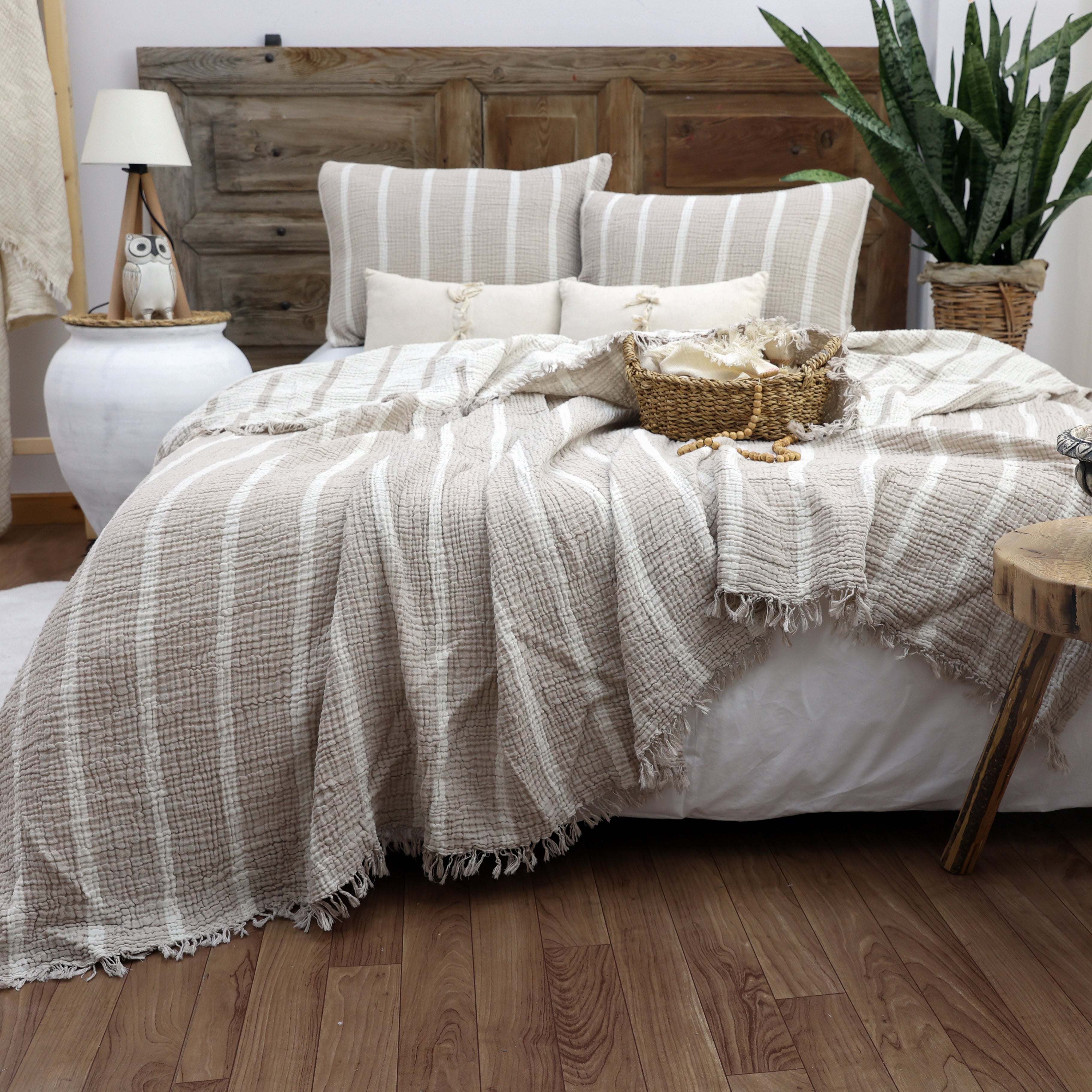 Ethnic Bohemian Cotton Muslin Blanket