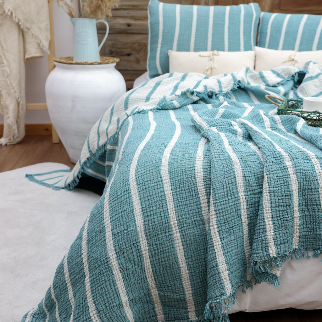 Ethnic Bohemian Cotton Muslin Blanket