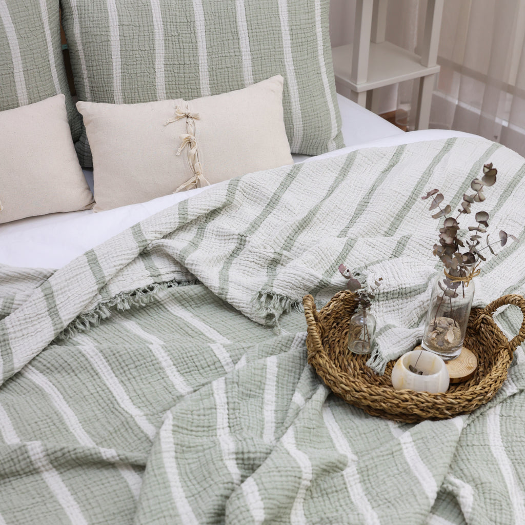 Ethnic Bohemian Cotton Muslin Blanket