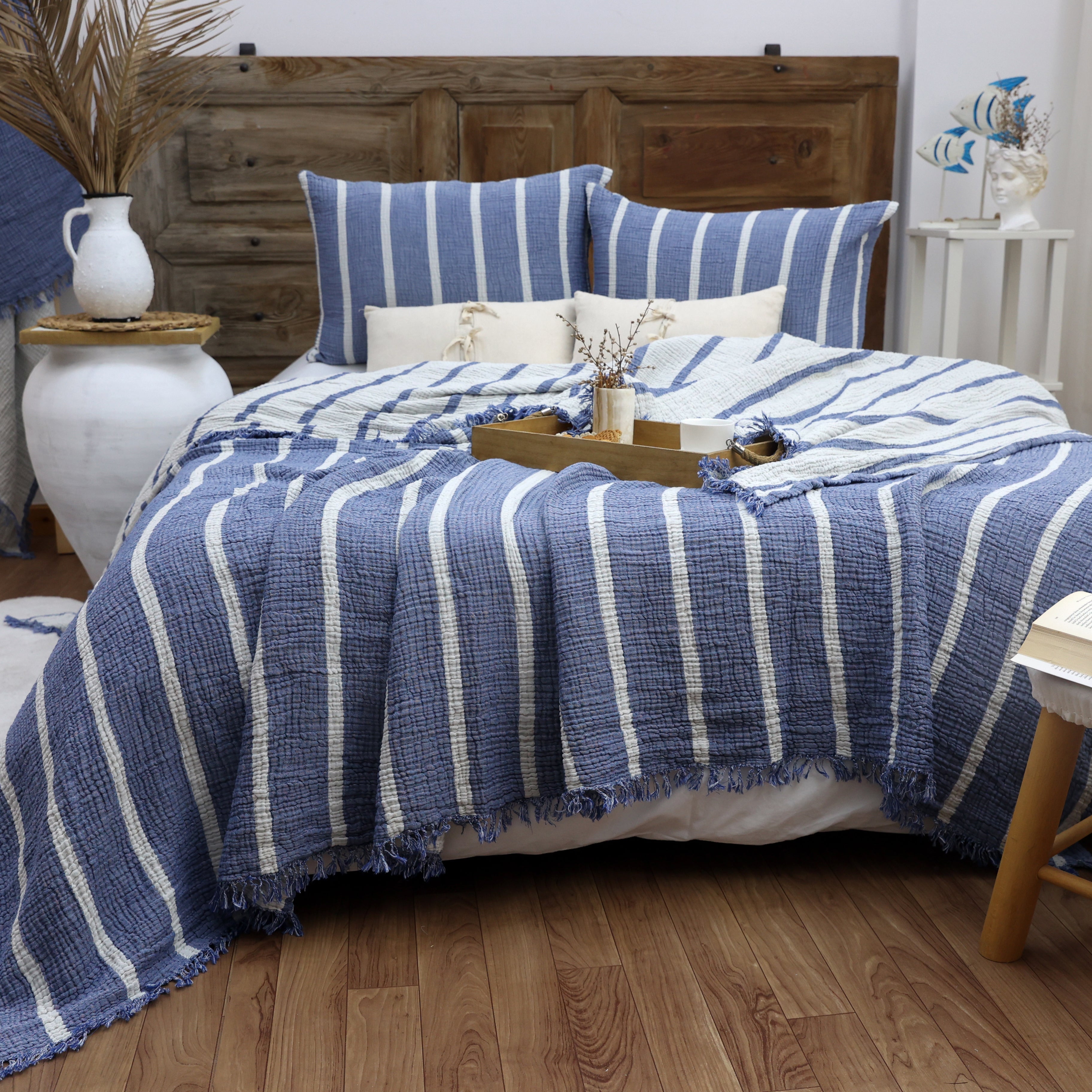 Ethnic Bohemian Cotton Muslin Blanket