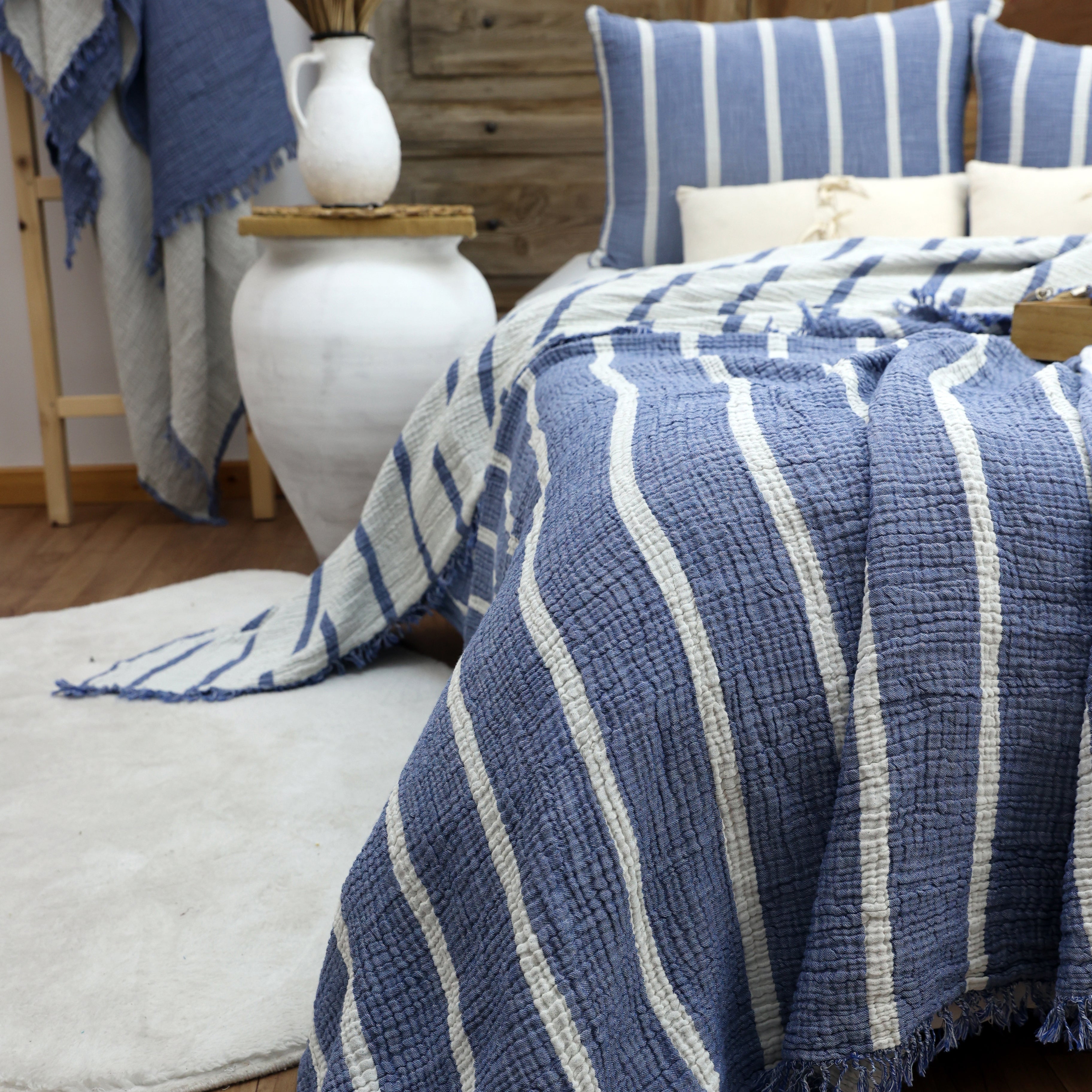 Ethnic Bohemian Cotton Muslin Blanket