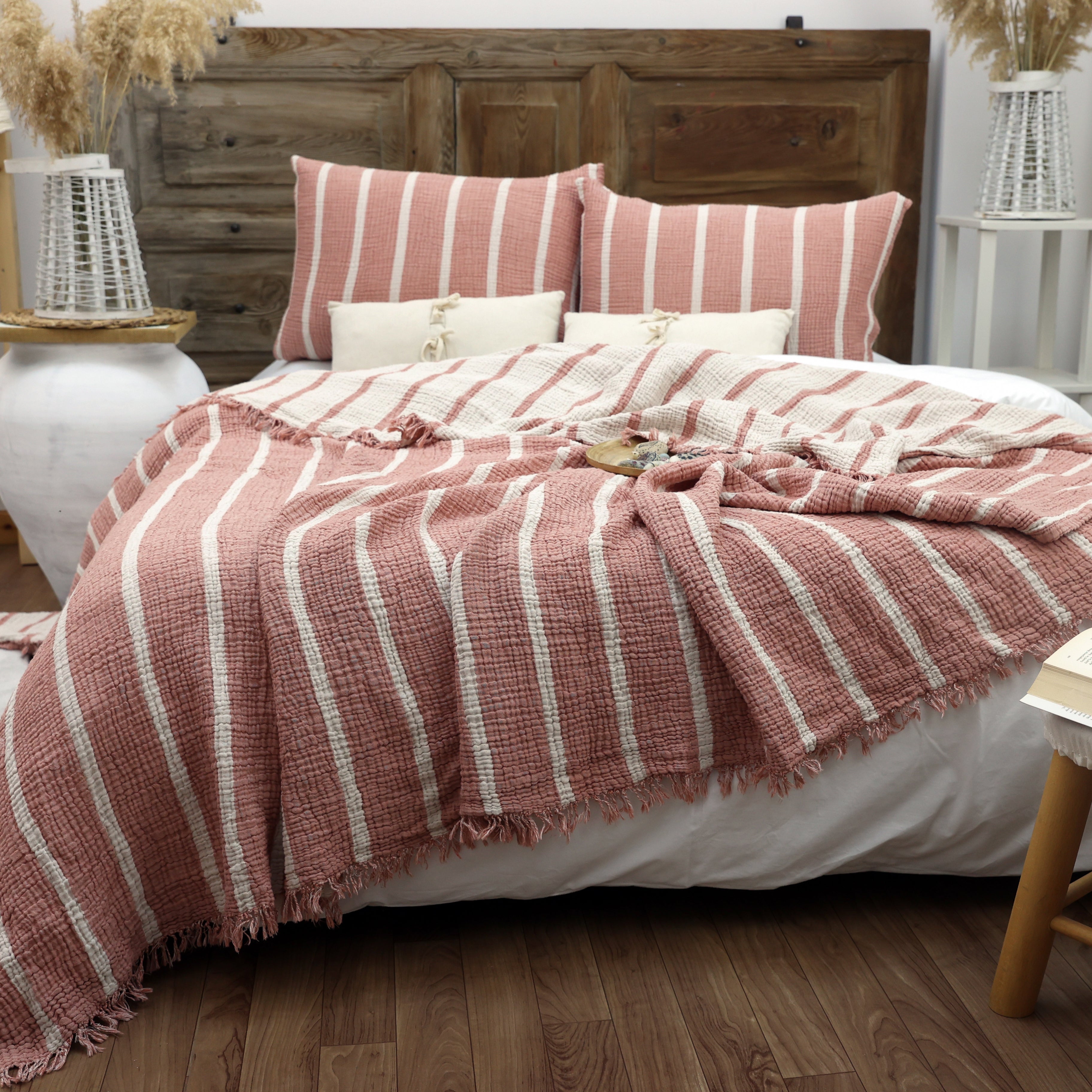 Ethnic Bohemian Cotton Muslin Blanket
