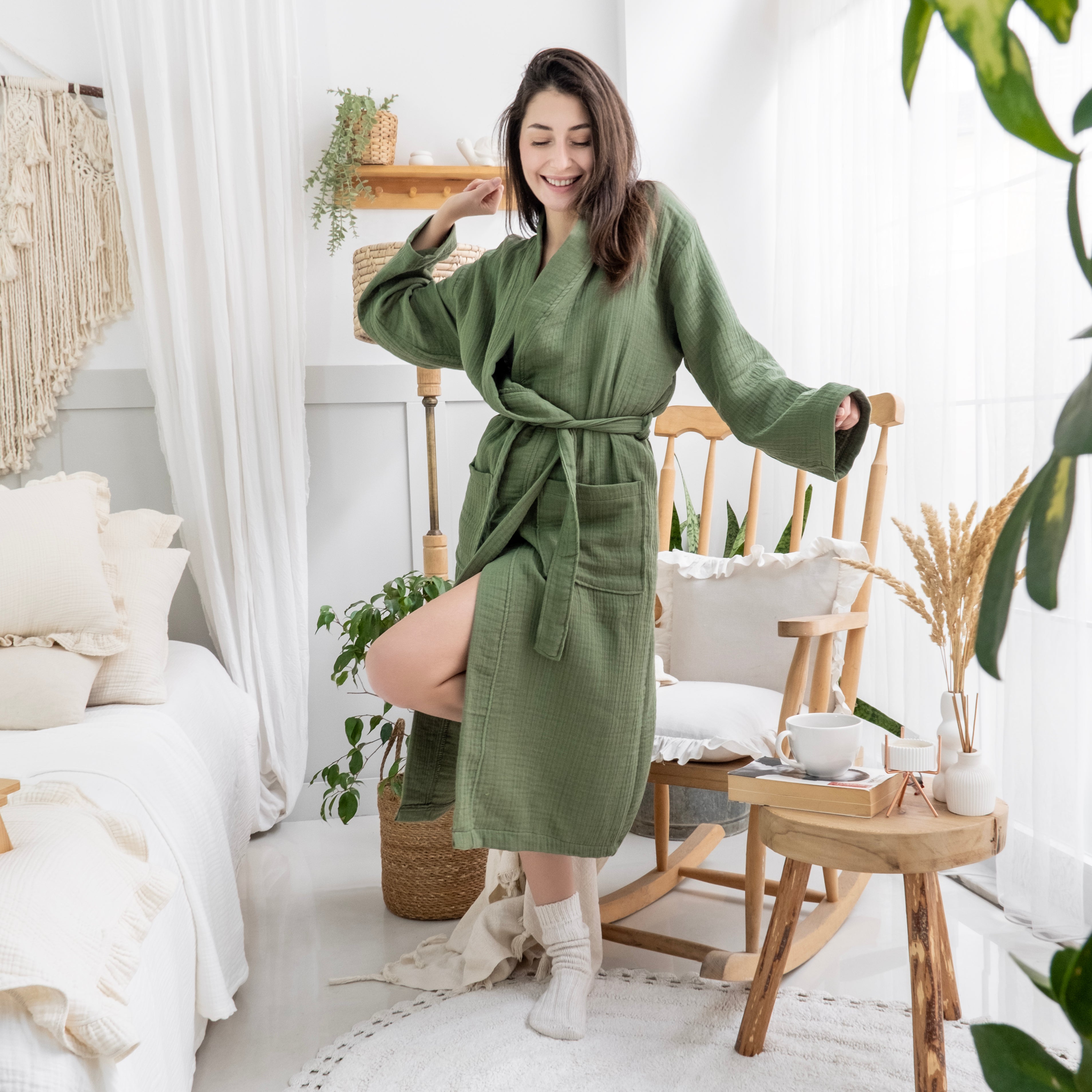 Aura Muslin Kimono Robe