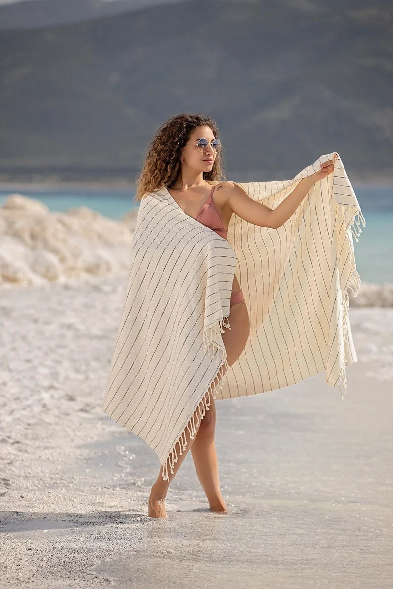 Organic Turkish Towel, Peshtemal, Beach Towel