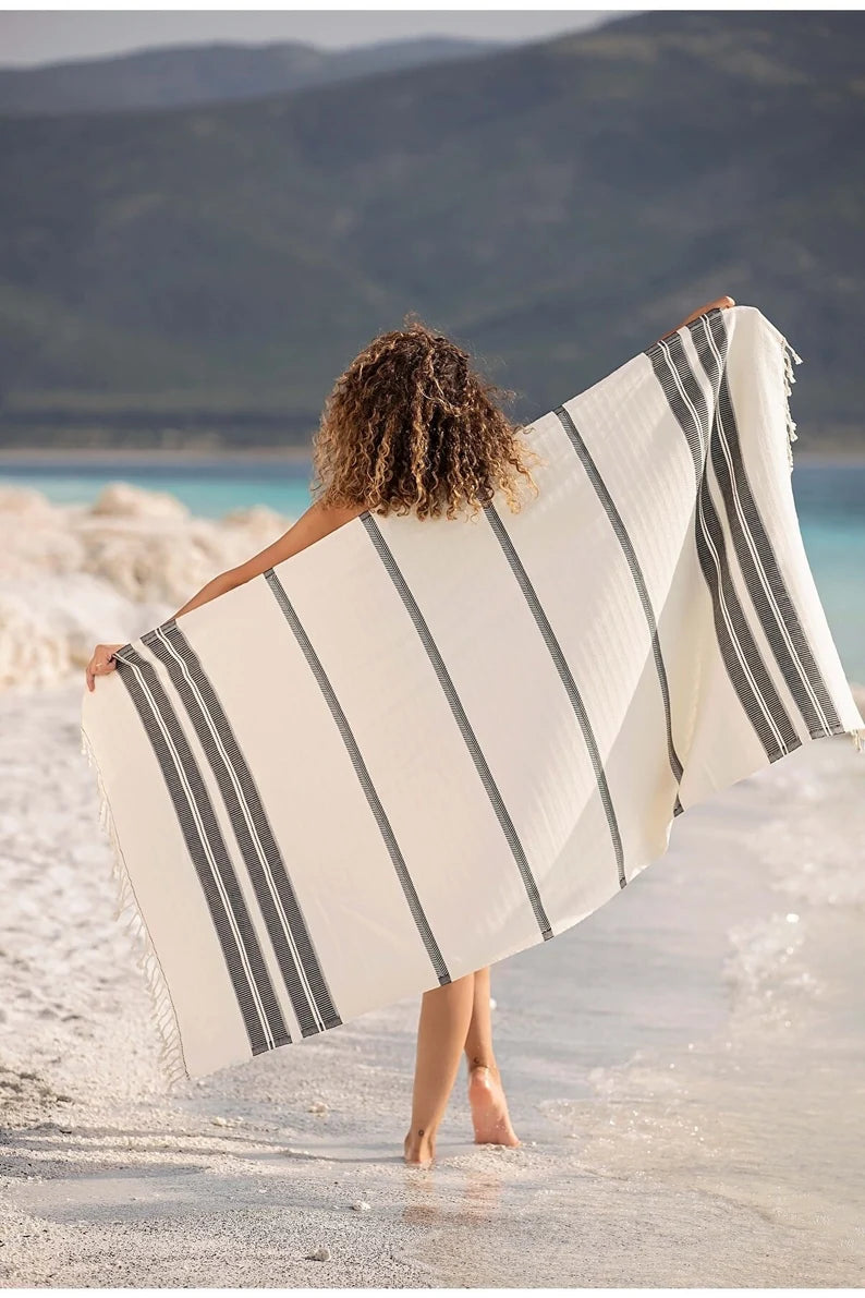 Organic Turkish Towel, Peshtemal, Beach Towel