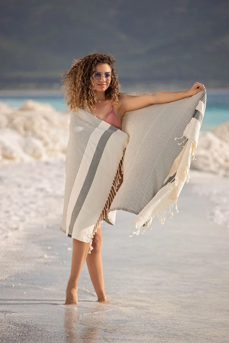 Organic Turkish Towel, Peshtemal, Beach Towel