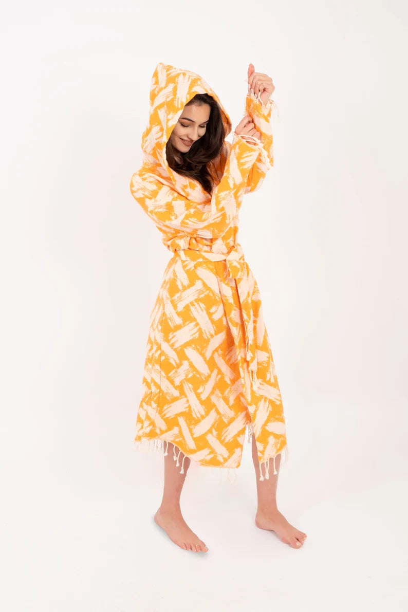 Bamboo Hoodie Beach Robe, Bridesmaid Robe, Beach Kimono, Cotton Kimono or Bathrobe