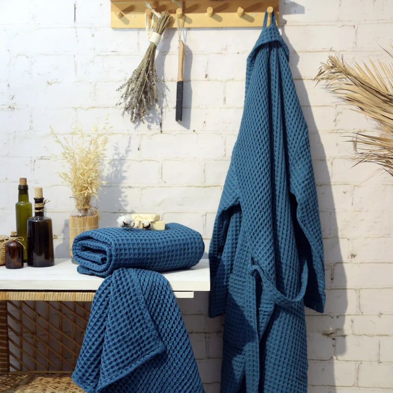 Cherry Waffle Turkish Towel, Luxury Hand or Bath Towel, Unique Housewarming Gift